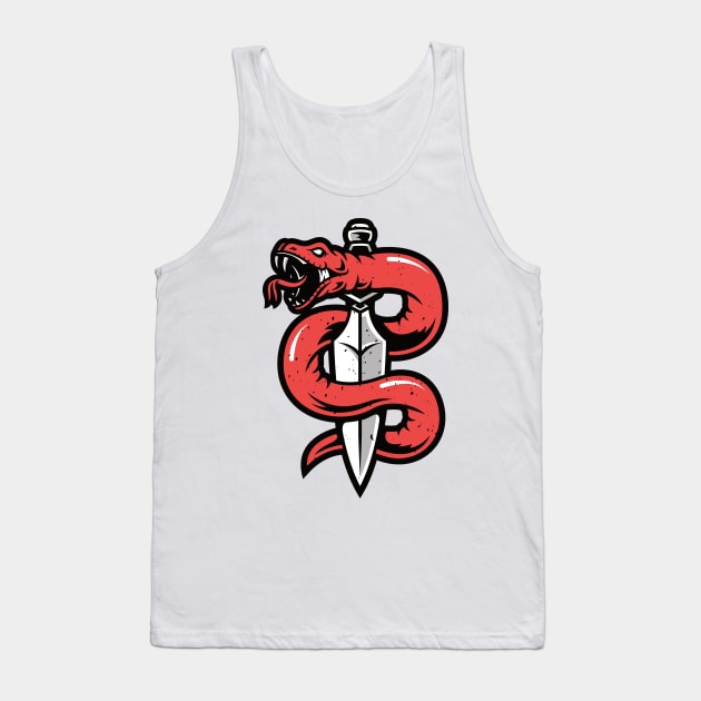 Snake and Dagger Tank Top by aaroneccles